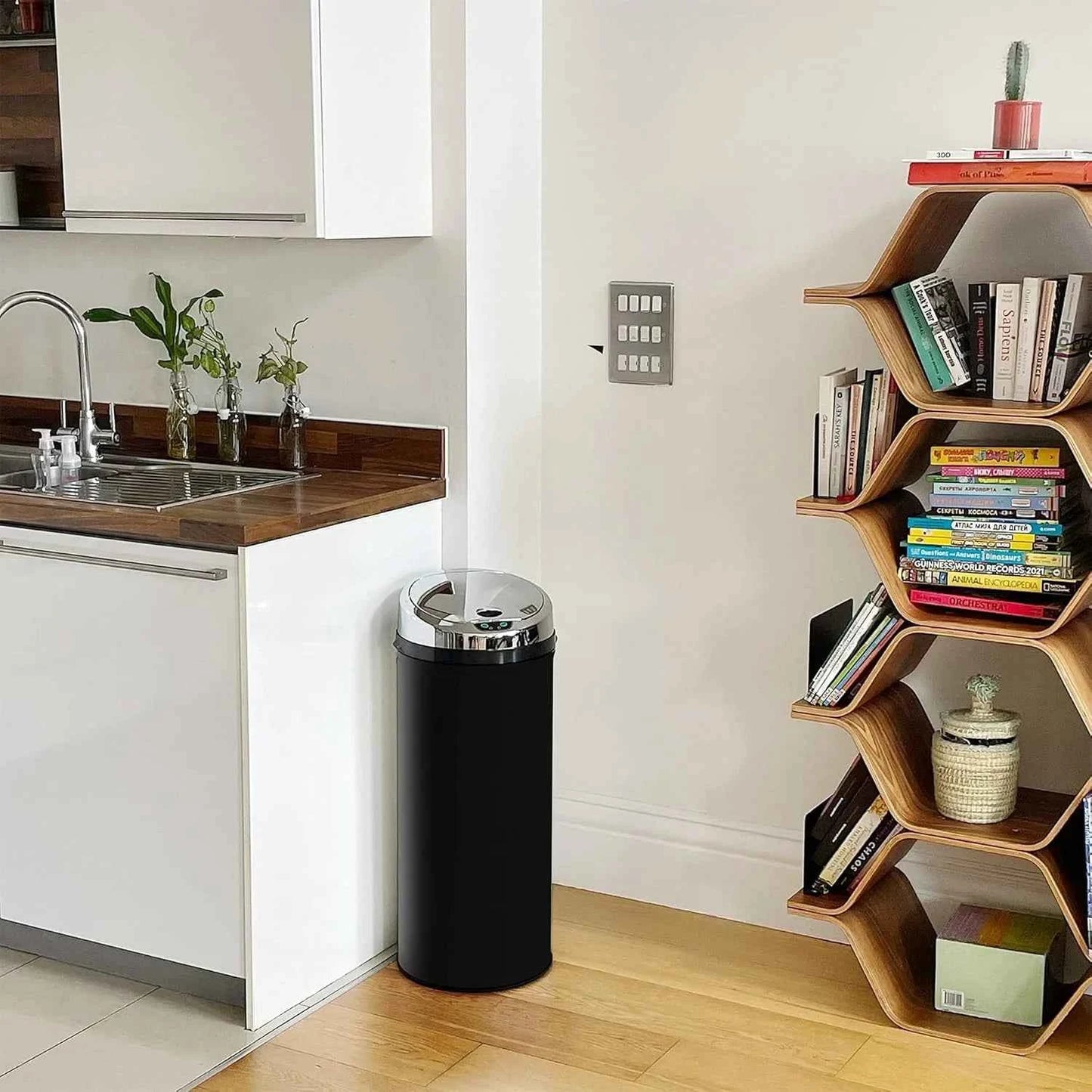 Auto Waste Sensor Trash Bin - Black - 50L