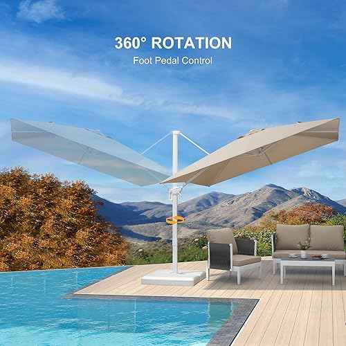 Tahiti Roma Umbrella - Beige - Fine Living
