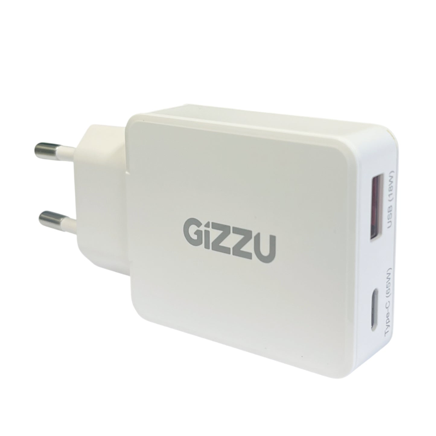 Gizzu 2-Port 65W GaN Wall Charger | MacBook Pro + All Laptops | SYNTECH