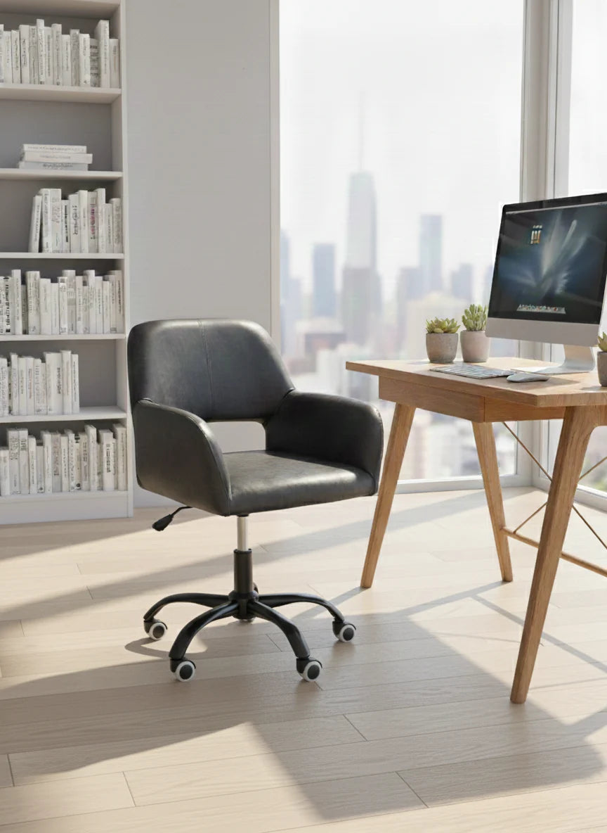 Aurelia Executive Office Leather Chair - Grey - Finery ALLUSTRA