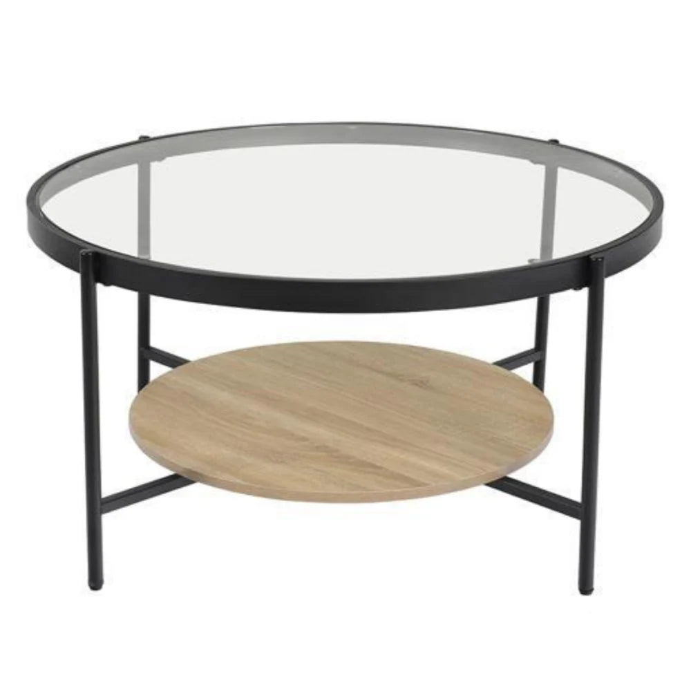 Velour 2 Tier Round Coffee Table - Finery ALLUSTRA