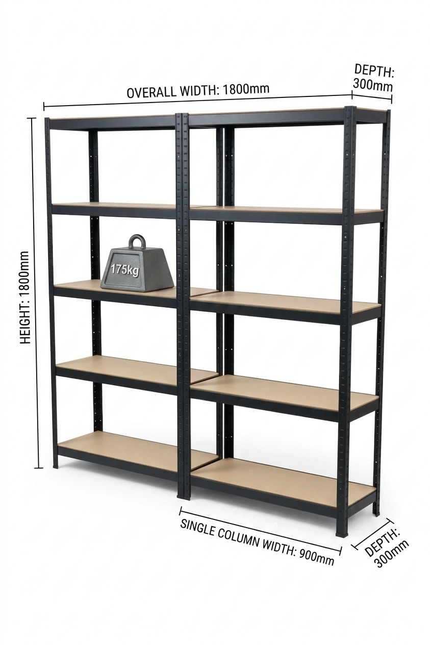 5 Tier-180(h)x90(w)x30(d)-2Pack CAL