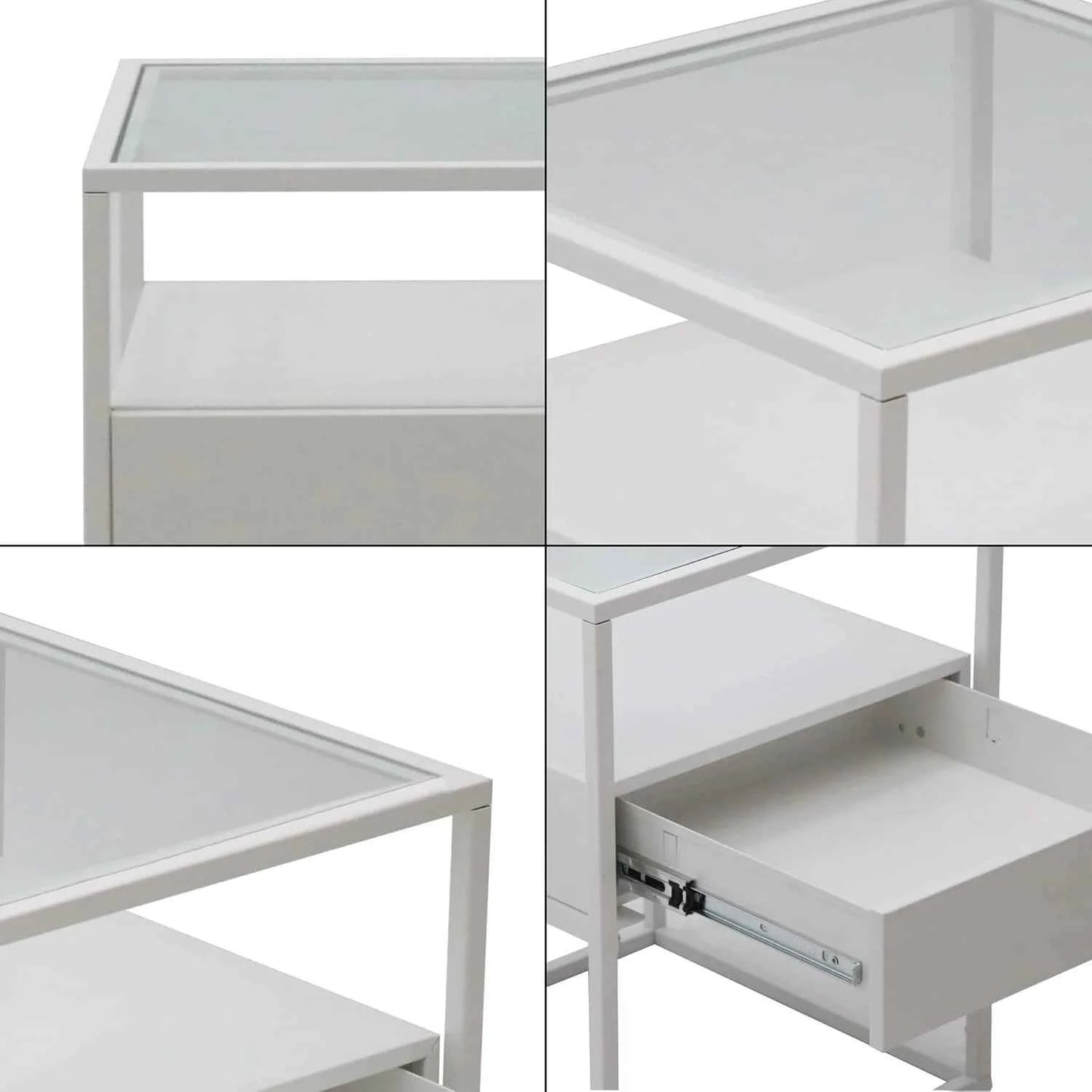 Fine Living Athens Side Table - White