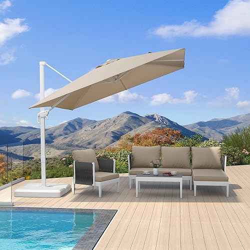 Tahiti Roma Umbrella - Beige - Fine Living