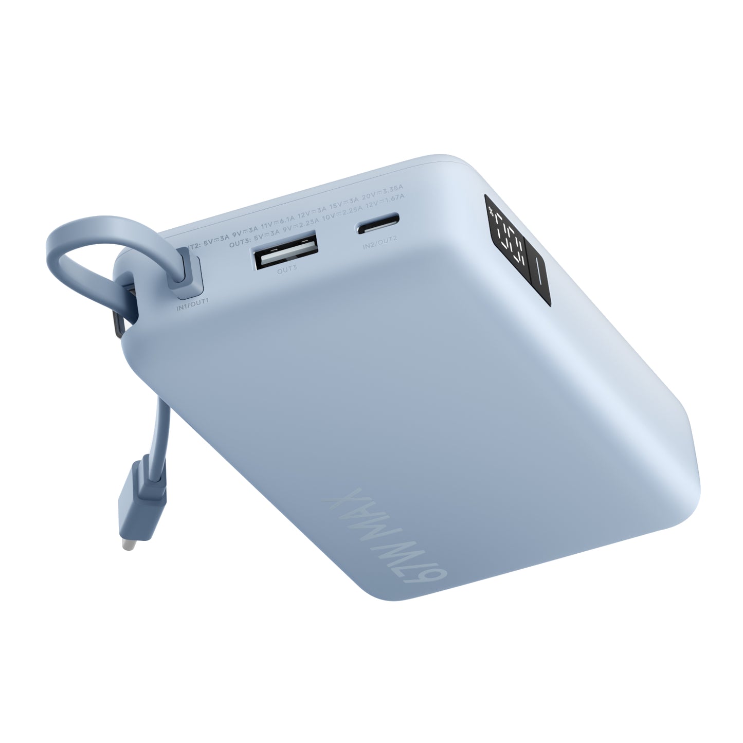 Xiaomi 67W Power Bank 20000mAh | Integrated Cable | Ice Blue | ALLUSTRA