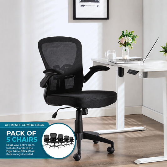 ErgoPrime Office Desk Chair - Black - Pack of 5 ALLUSTRA