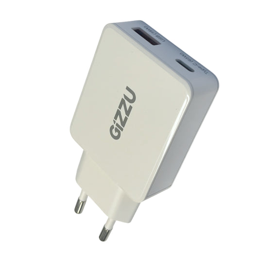 Gizzu 2-Port 65W GaN Wall Charger | MacBook Pro + All Laptops | SYNTECH