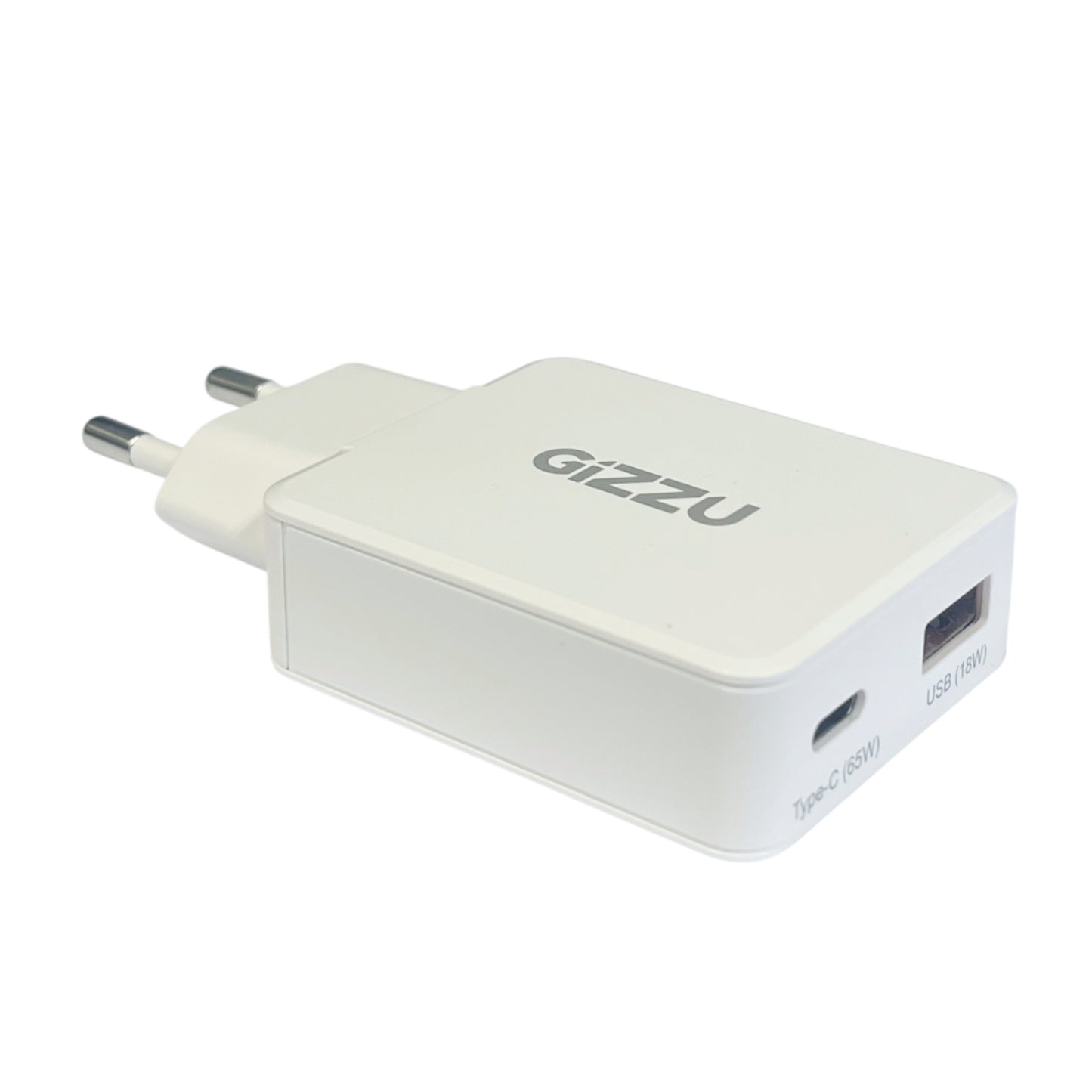 Gizzu 2-Port 65W GaN Wall Charger | MacBook Pro + All Laptops | SYNTECH
