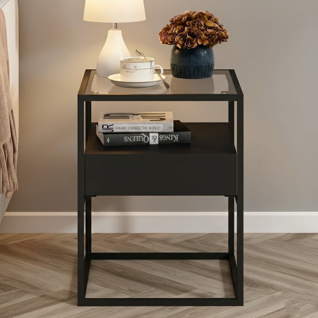 Fine Living Athens Side Table - Black