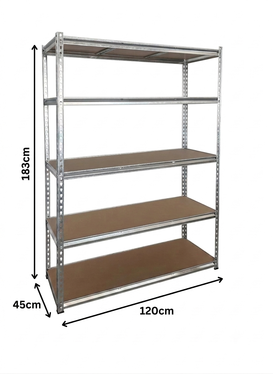 Allustra Modus Max 5-Tier Adjustable Storage rack - 120 x 45 x 183cm ALLUSTRA