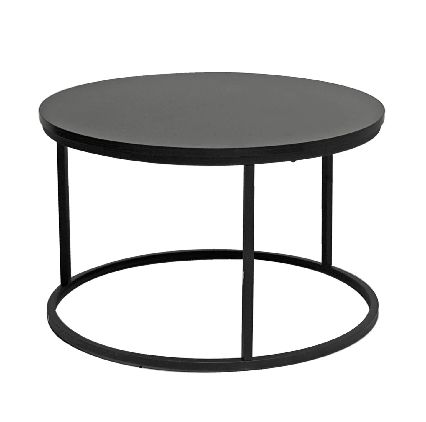 Eclipse 2pc Nesting Tables - Marble White & Black ALLUSTRA