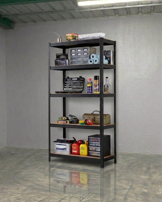 Allustra Modus Onyx 5-Tier Adjustable Storage Rack - 900x 30 x 180cm ALLUSTRA