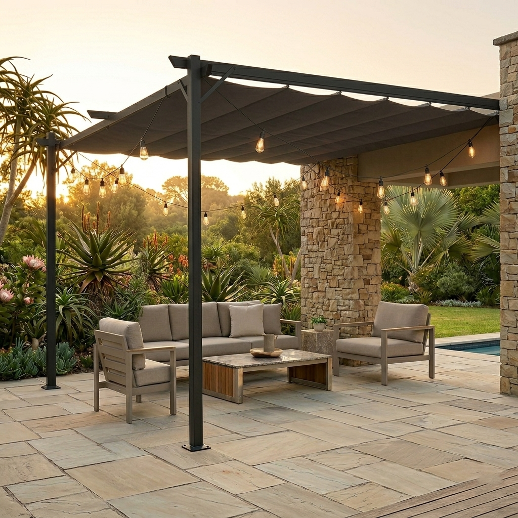 Skyline Wall Mounted Pergola - Grey ALLUSTRA