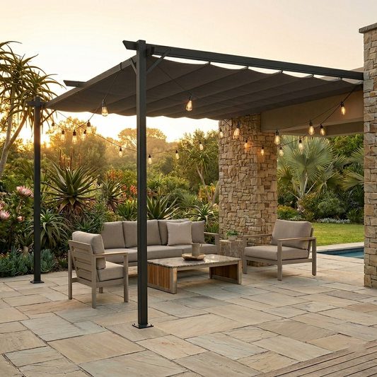 Skyline Wall Mounted Pergola - Grey ALLUSTRA