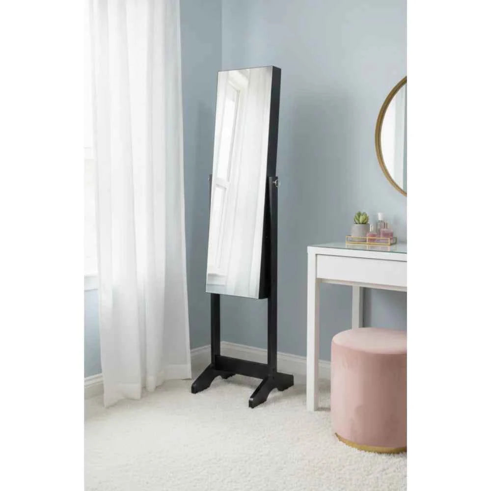 Crystaline Jewelry Cabinet - Black - Fine Living