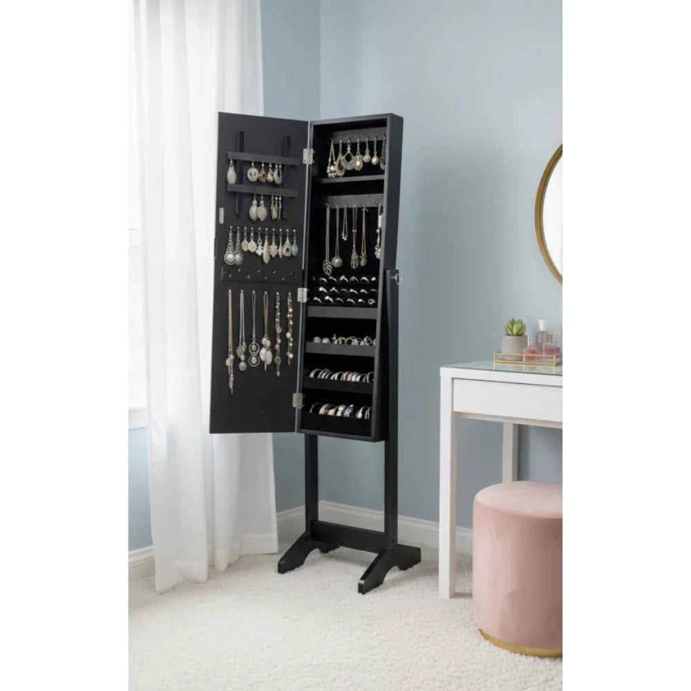 Crystaline Jewelry Cabinet - Black - Fine Living