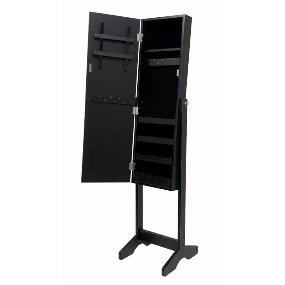 Crystaline Jewelry Cabinet - Black - Fine Living