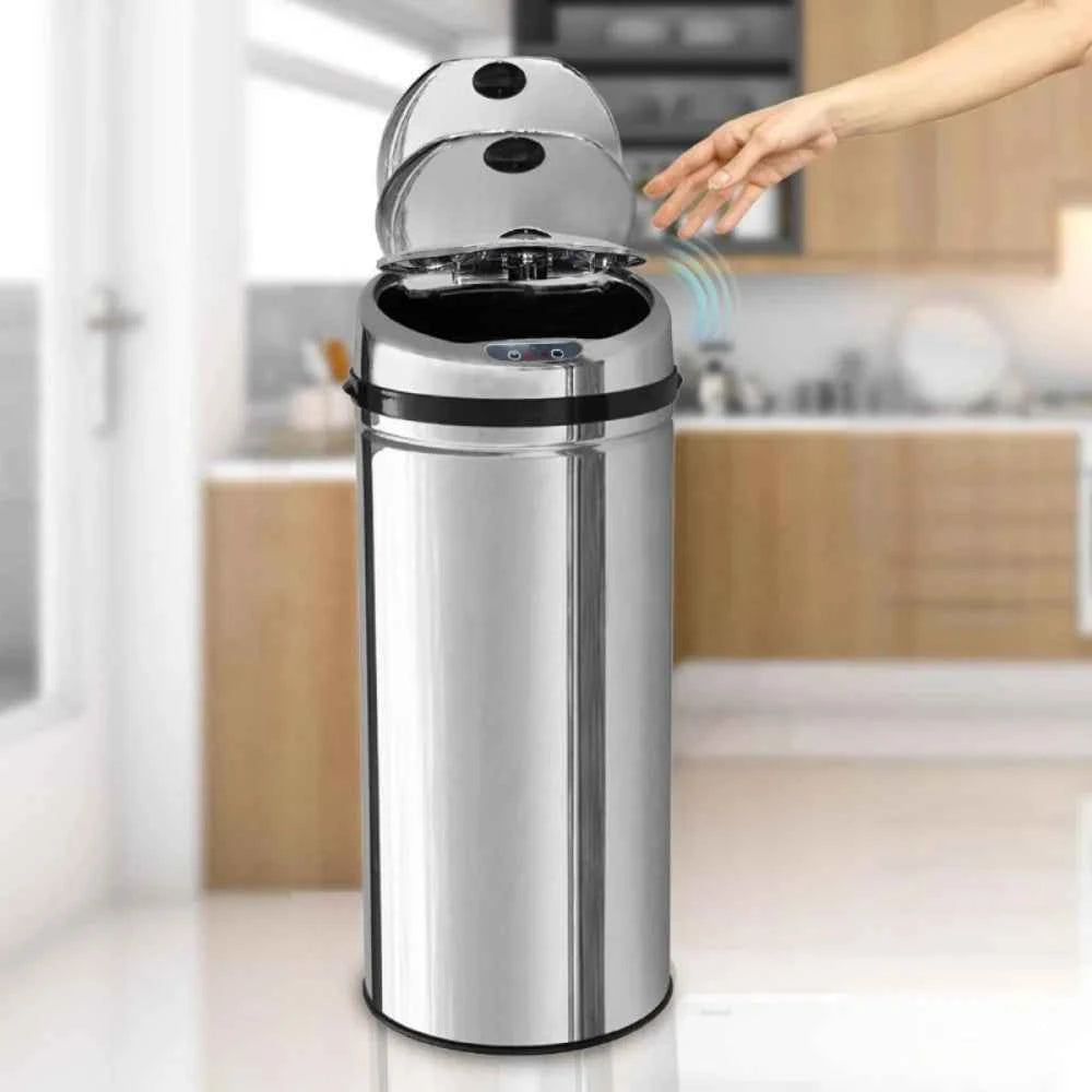 Auto Waste Sensor Trash Bin - Chrome - 50L