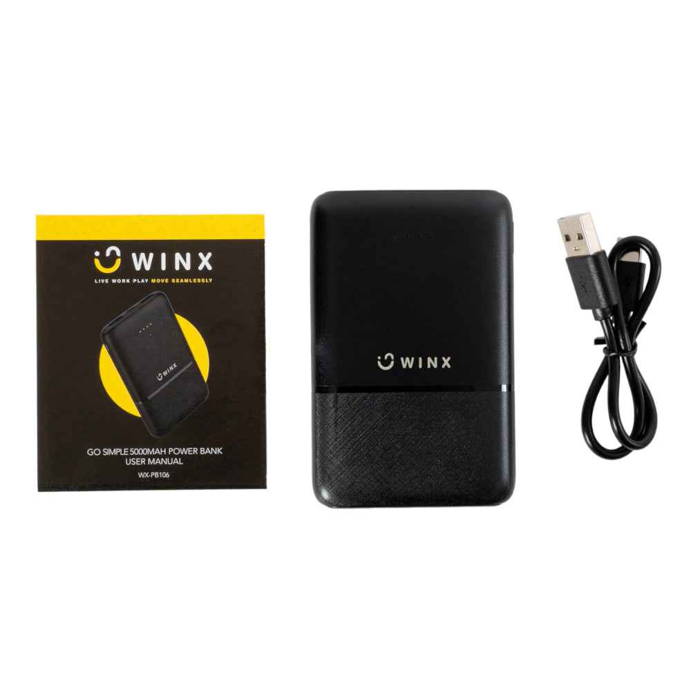 WINX GO Simple Power Bank 5000mAh | 124g · Pocket-Sized |