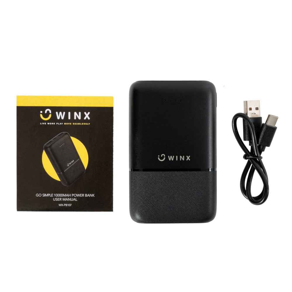WINX GO Simple Power Bank 10000mAh | 3 Ports · Air Safe |