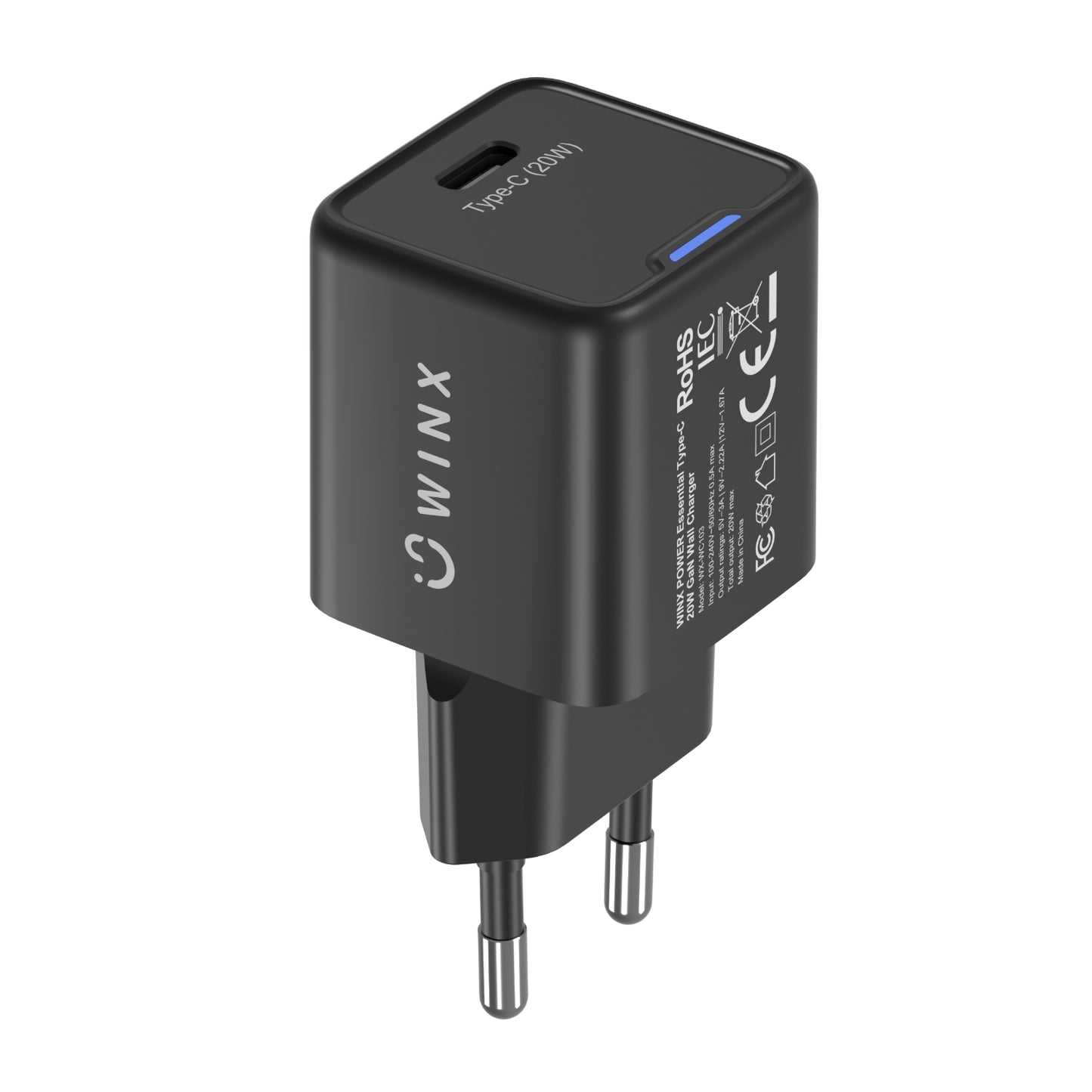WINX POWER Essential 20W GaN Charger | USB-C + Cable Included | SYNTECH