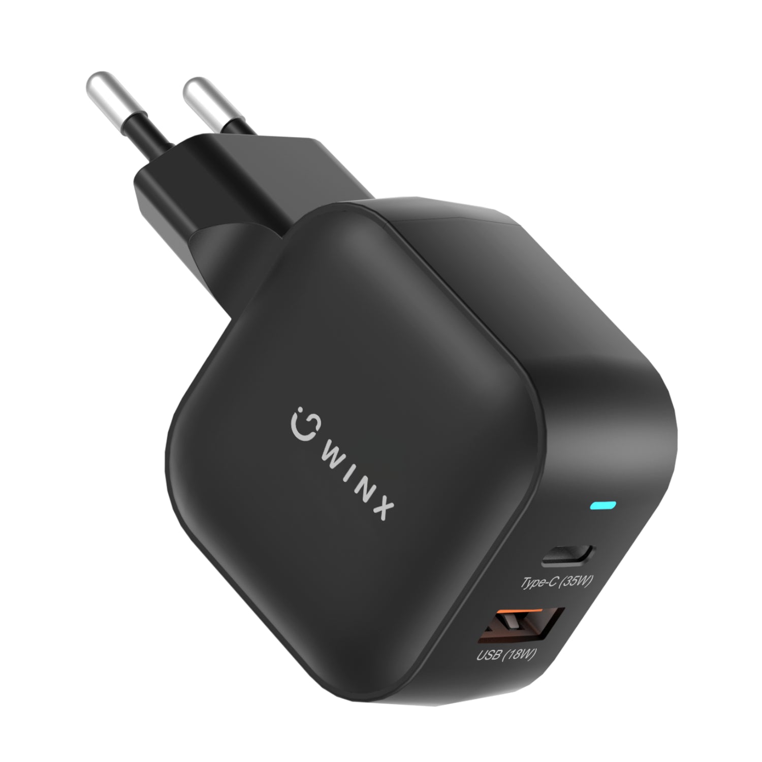 WINX POWER More 35W GaN Charger | 2 Ports USB-C + USB-A | SYNTECH