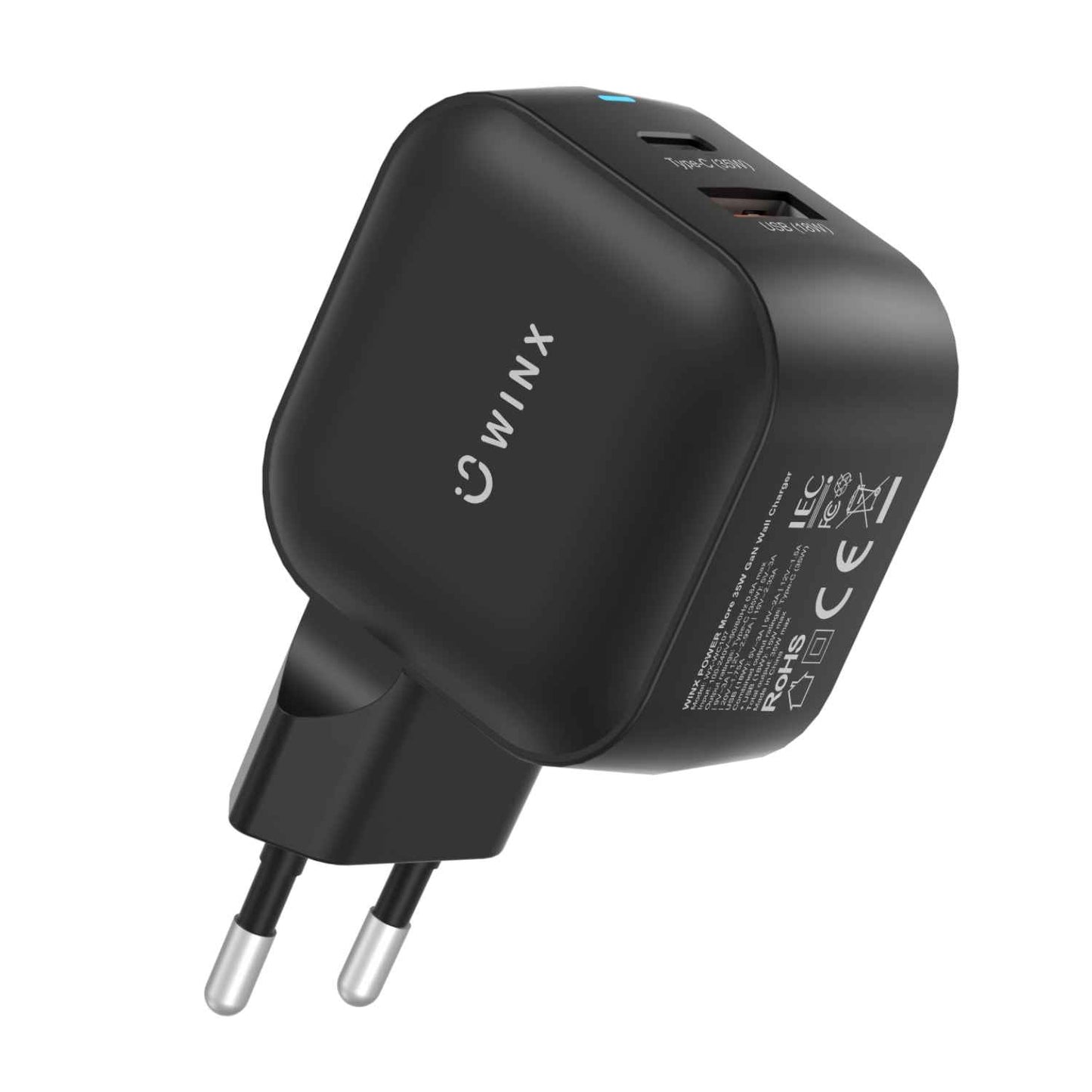 WINX POWER More 35W GaN Charger | 2 Ports USB-C + USB-A |