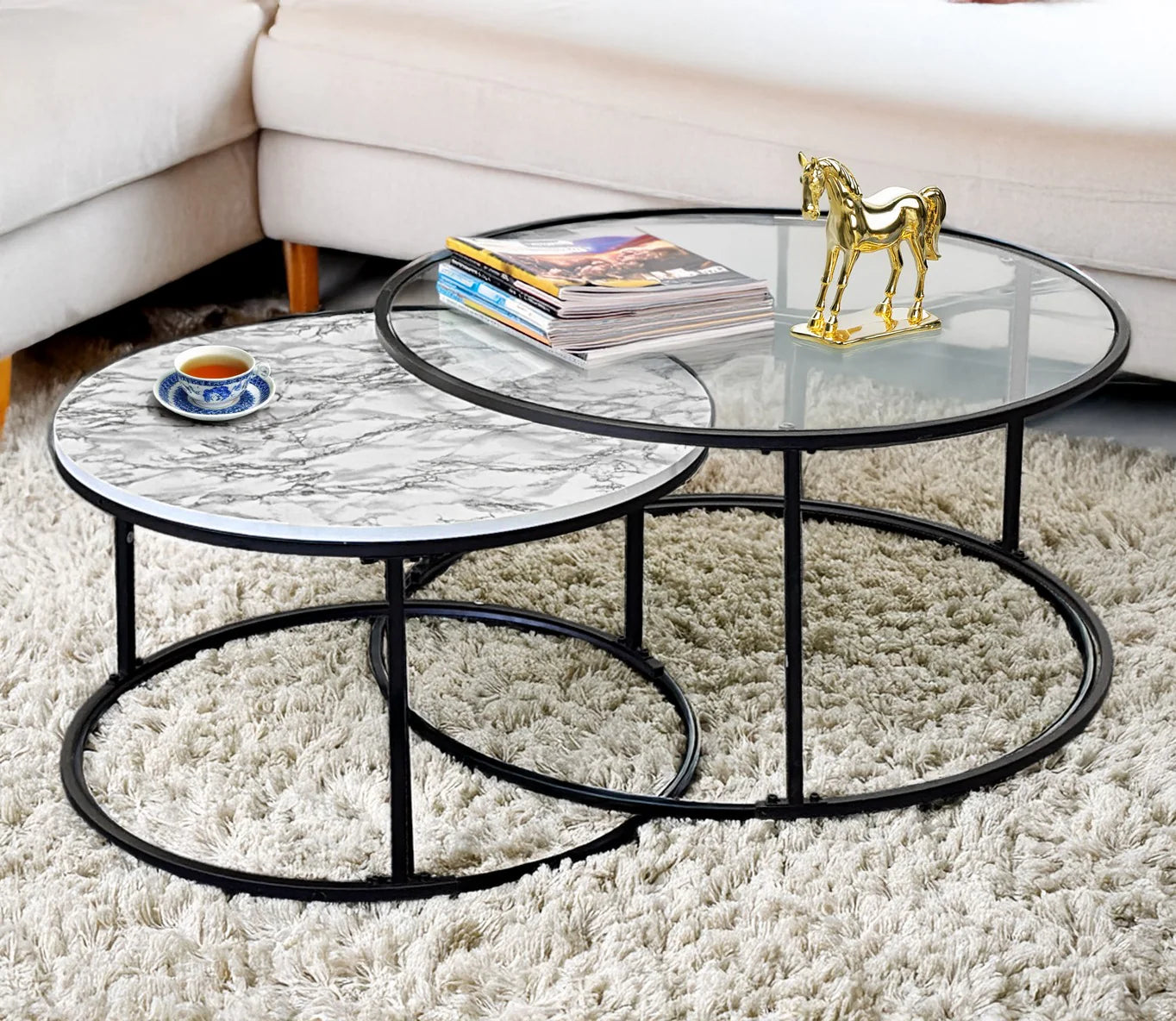 Clara 2 Tier Coffee Table - Finery ALLUSTRA