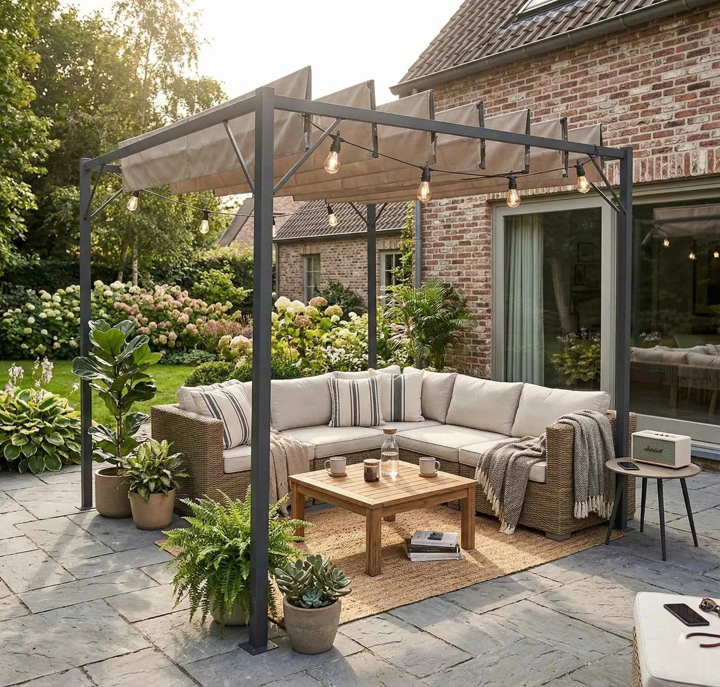 RoyalPatio Bioclimatic Pergola - Beige - Finery