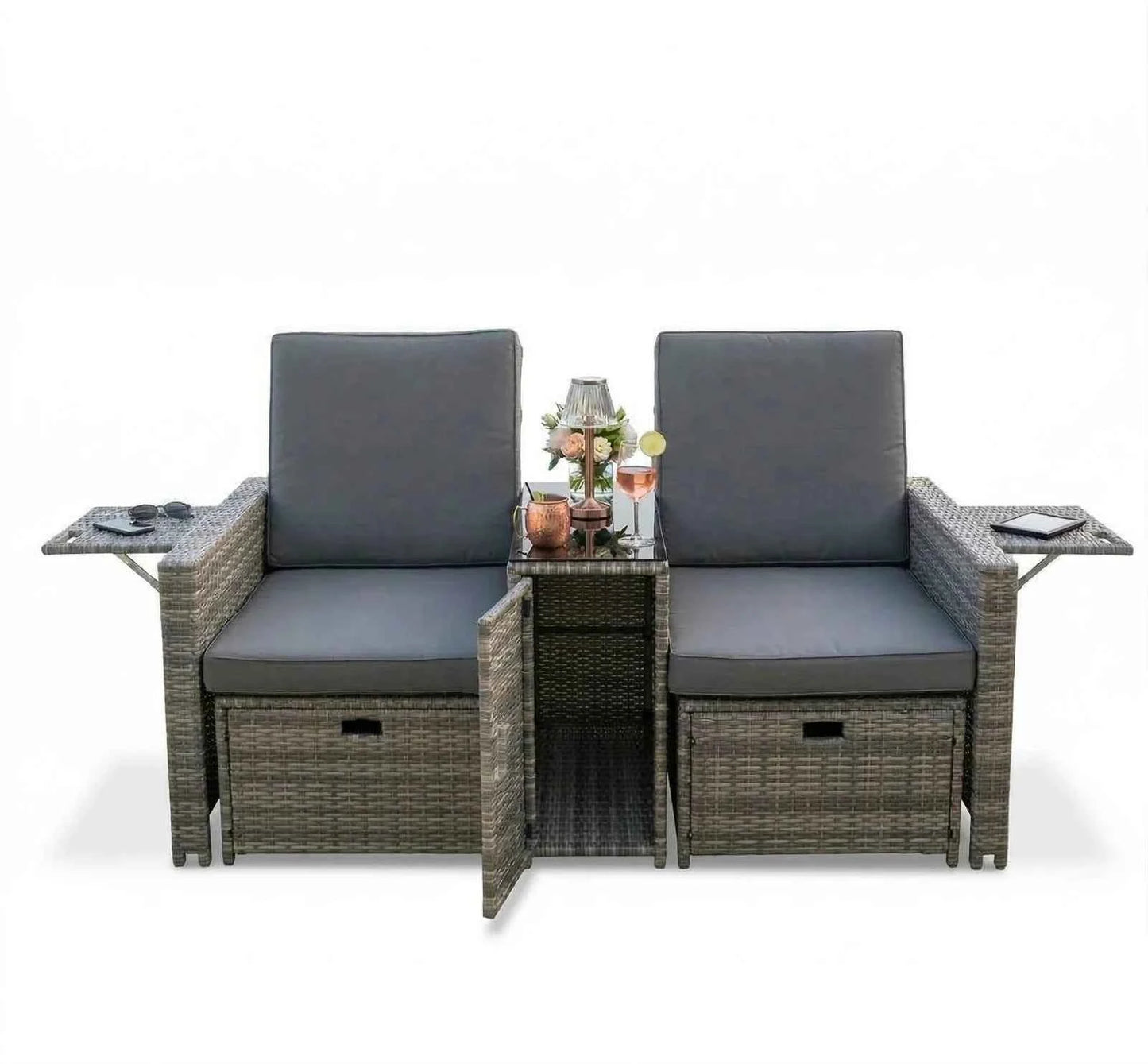 Zanzibar 5pc Patio Set - Grey