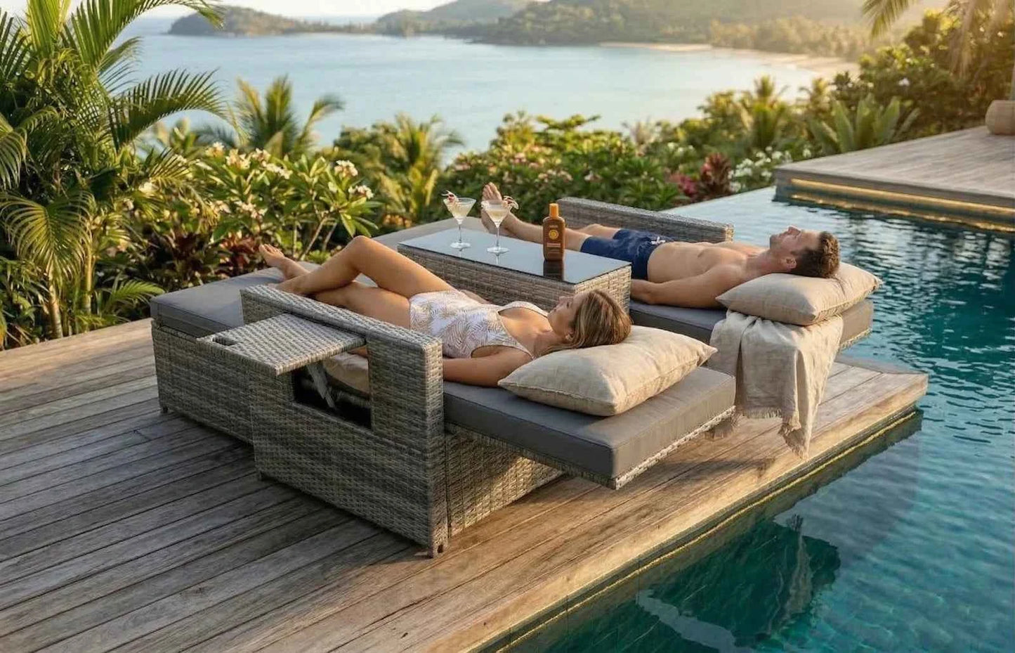 Zanzibar 5pc Patio Set - Grey