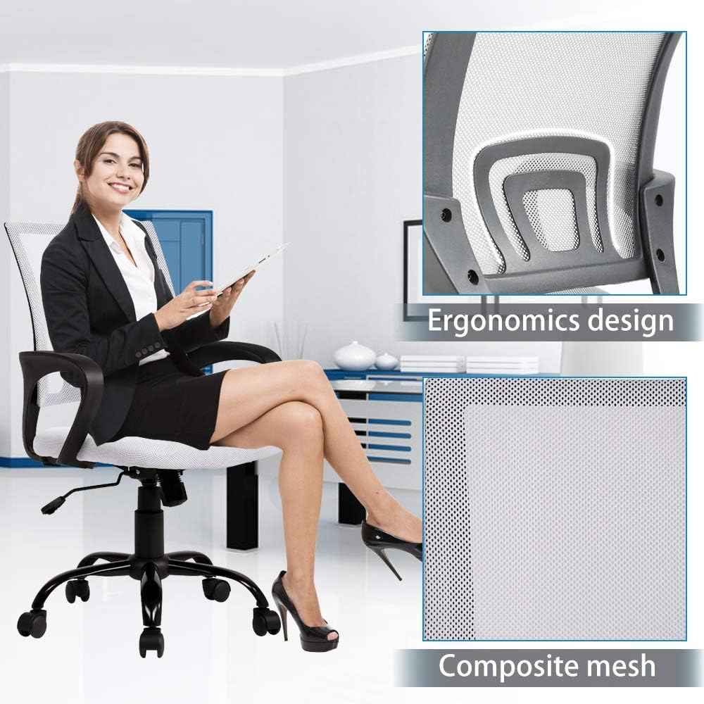 Focus Office Desk Chair - White - Pack of 5