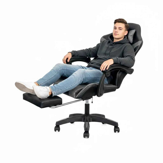 SoundThrone Gaming Chair with Speaker - Black/ Grey