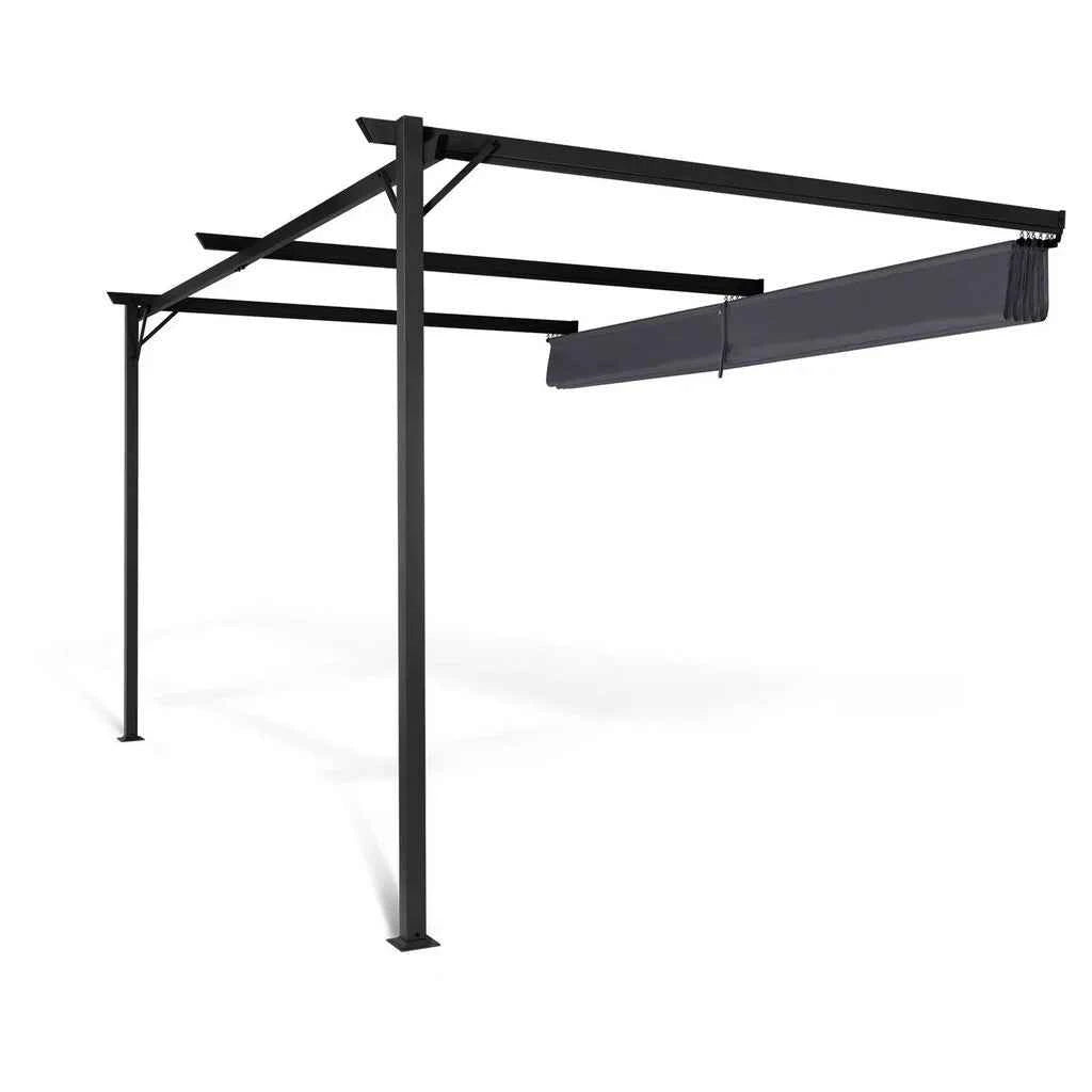 Skyline Wall Mounted Pergola - 3x2.7m - Grey - Fine Living